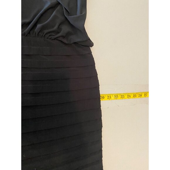 Dress Barn Sleeveless Black Dress Beaded Shoulder Detail Size 12 - Picture 10 of 11